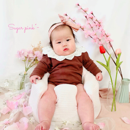 シュガーピンクのワッフル生地バンボカバー 雑貨・その他 Kumaꪔ̤̮Mimi  