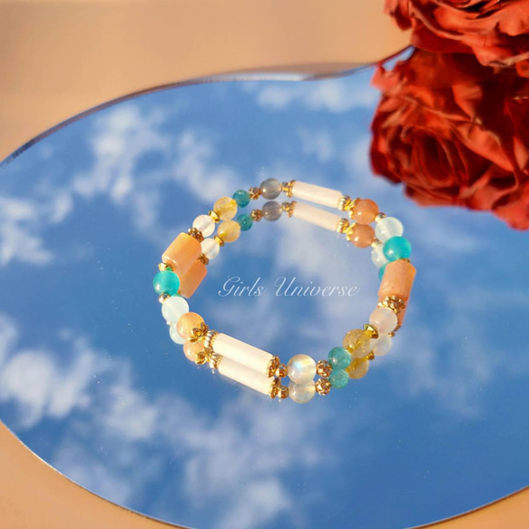 ◇マイメロ◇龍眼天珠とゴールドルチル・北投石・ラブラドライト・イーグルアイ ◇マイメロ◇龍眼天珠とゴールドルチル・北投石・ラブラドライト