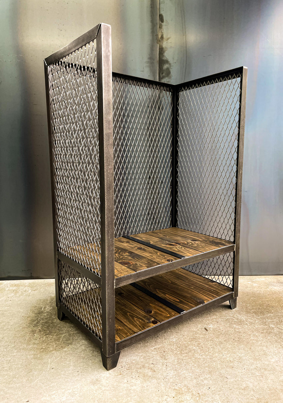 アイアン薪ラック　ファイヤーサイドログラック　薪ストッカー　薪棚き　ログホルダー　暖炉 