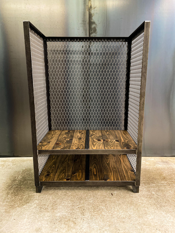 アイアン薪ラック　ファイヤーサイドログラック　薪ストッカー　薪棚き　ログホルダー　暖炉 