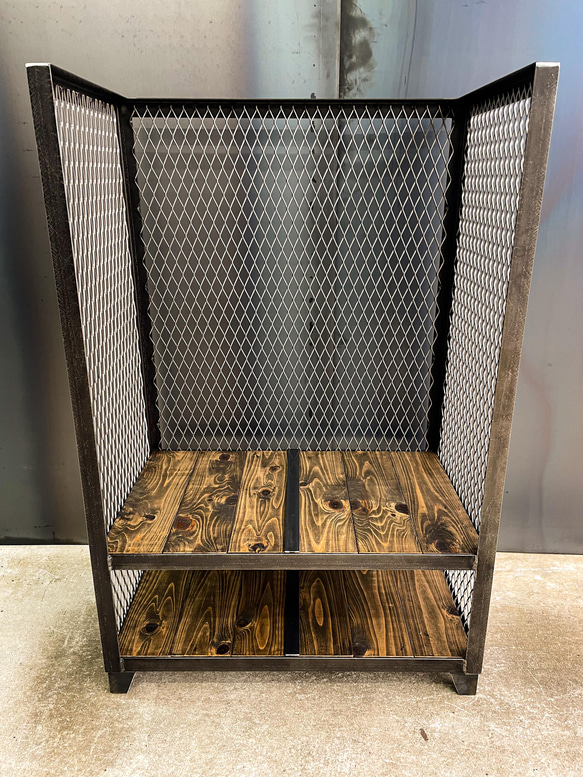 アイアン薪ラック　ファイヤーサイドログラック　薪ストッカー　薪棚き　ログホルダー　暖炉 