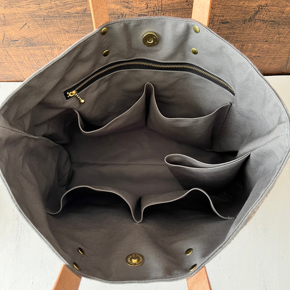 Ｍサイズ ミナペルホネン　dop タンバリン　トートバッグ　ネイビー　機能的なトートバッグ　マザーズバッグ 15枚目の画像