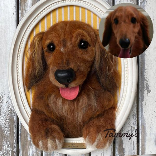 くれたけ様　オーダー専用　羊毛フェルト　犬　ミニチュアダックスフンド 羊毛フェルト[オーダーメイド]うちの子オーダー✴︎犬✴︎ダックス