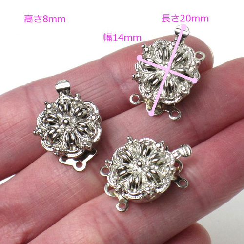 良質 ネックレス スクラプ 留め具 2連用 花 シルバー アクセサリー