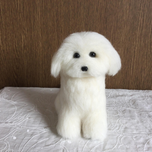 受注制作】おとママの羊毛フェルト マルチーズ、シーズー ミニ