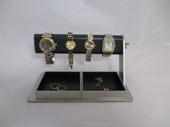 腕時計スタンド　時計スタンド　ウオッチスタンド　角度変換腕時計スタンド　ダブルでかいトレイ付き 8枚目の画像