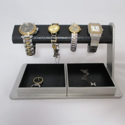 腕時計スタンド　時計スタンド　ウオッチスタンド　角度変換腕時計スタンド　ダブルでかいトレイ付き 6枚目の画像