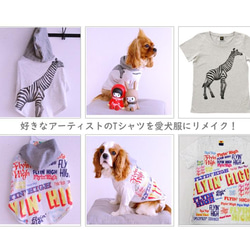 【オンリーワンのドッグウェア】Tシャツをリメイクして愛犬のための犬服を製作 2枚目の画像