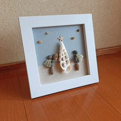 〈ホワイトツリー〉貝殻・ストーンアート 6枚目の画像