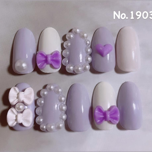 6色から/オーダー専】量産型 推し活 ネイルチップ 赤 白 黄 青 紫