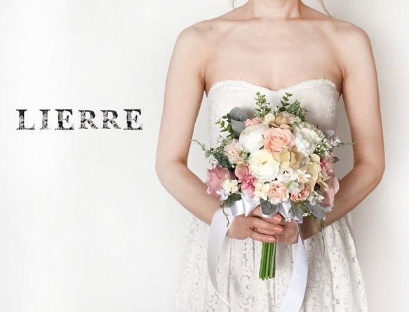 ひつじ様【オーダーメイド】ウェディングブーケ&ブトニアセット ブーケ