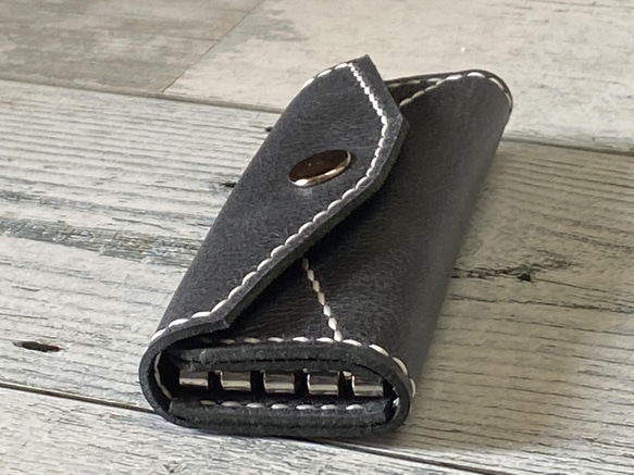 ✉L.A.N's  leather 4key case ✉【牛革　アンチックブラック系】 9枚目の画像