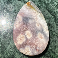 天然石　桜瑪瑙　チェリーブロッサムアゲート　ペンダント　最高品質薄いタイプ　ネックレス　春　サクラ　30 1枚目の画像