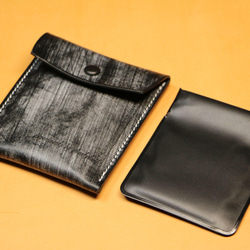 【革で作った携帯灰皿】UKブライドル ブラック EH-006 4枚目の画像