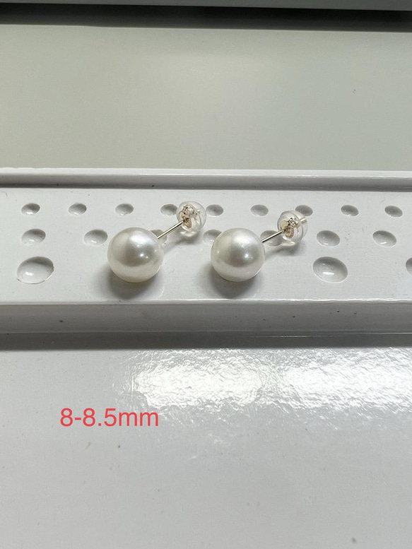 K18YG パールピアス 18金 イエローゴールド あこや真珠 8-8.5ミリ