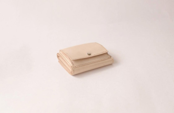 【さくらもち様専用】ミニマルな財布 ＋ キーケース (栃木レザー ヌメ革 生成り) 1枚目の画像