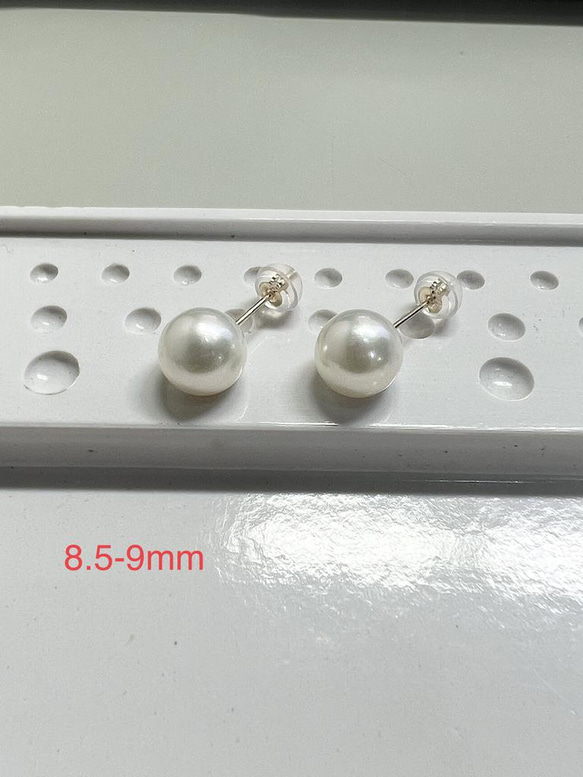 K18YG 8.5-9mm あこや真珠ピアス