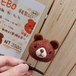 【森林小動物】羊毛氈 オーキッドエレファント  Wool felt 第2張的照片