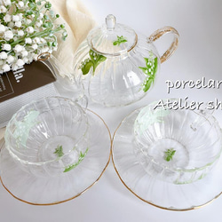 鈴蘭のガラスティーセット ティーカップ Atelier shells 通販 13726440