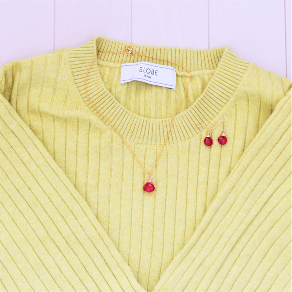 SALE【限定数のみ】ラズベリーピンク　クォーツ　トリプレットマロンカット　サージカルステンレスネックレス40cm 8枚目の画像