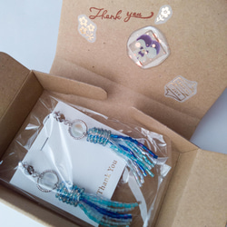 紫陽花カラーのイヤリング 3枚目の画像