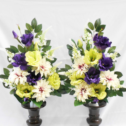 仏花　お供え花　お花のみ一対ダリア 仏花、お供え花、お花のみ1対 ダリア