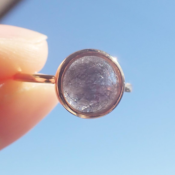 ペットの毛から作るジュエリー犬 猫 うちの子オーダー　クリスタル水晶リング 8枚目の画像