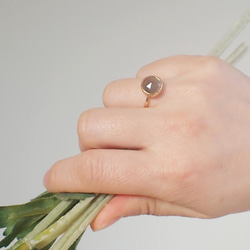 ペットの毛から作るジュエリー犬 猫 うちの子オーダー　クリスタル水晶リング 7枚目の画像