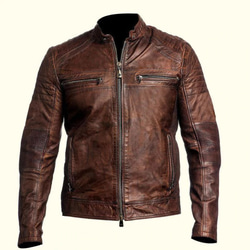 羊革アンティークワックスジャケット Sheep Leather Antique Waxed Jacket 1枚目の画像