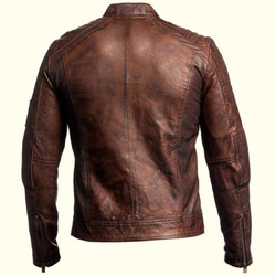 羊革アンティークワックスジャケット Sheep Leather Antique Waxed Jacket 2枚目の画像