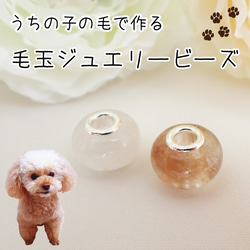 ペットの毛から作るジュエリー犬 猫 うちの子オーダー　毛玉ジュエリービーズ 1枚目の画像