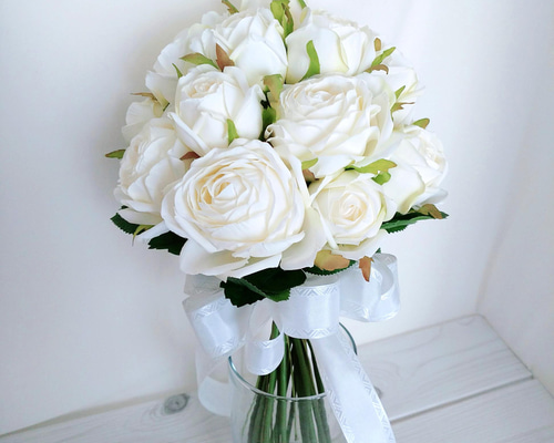 ウェディングブーケ（ブートニア付き）B-72 ブーケ himejyon 通販