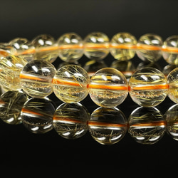 イチオシ 現品一点物 ゴールドルチル ブレスレット 金針水晶 数珠 ９－１０ミリ ２５ｇ ＳＧＲ２０ ギフトセット付 2枚目の画像