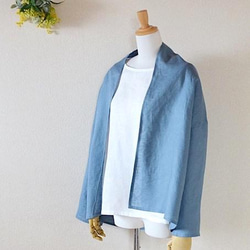 リネンのはおり   ハンドメイド さらっと涼しい リネンのはおり リネン100% カーディガン 夏の