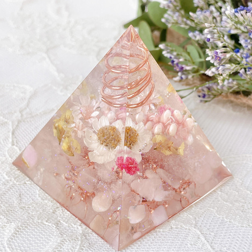 ☆再販☆春色オルゴナイト【ローズクォーツ】再販のため中のドライ