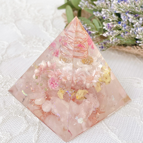 ☆再販☆春色オルゴナイト【ローズクォーツ】再販のため中のドライ