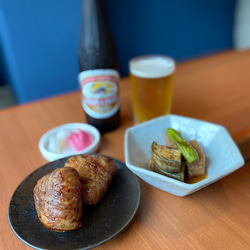 ≪冷凍便≫　店内炭火焼！　肉巻きおにぎり5個＆山椒肉巻きおにぎり5個のセット　 4枚目の画像