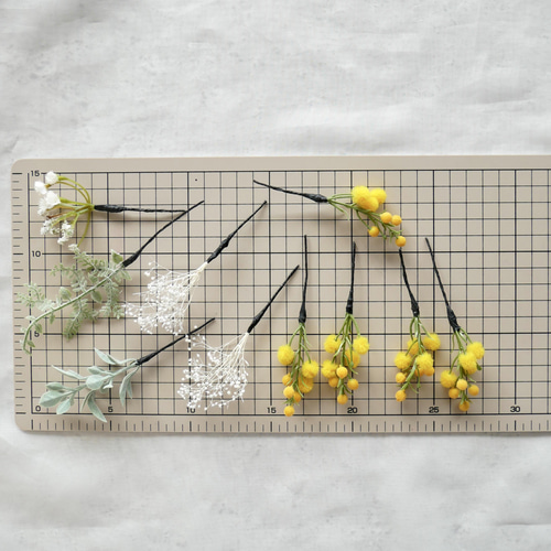 W1 ミモザの髪飾り ヘッドドレス（アクセサリー） 髪飾り