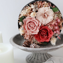 絵画のようなフラワーボックス ピンク 母の日 カーネーション 退職祝い 結婚祝い 誕生日 ローズ 13枚目の画像