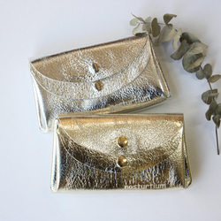 ピッグスキンの小さなトートバッグ　 ゴールド・シルバー 19枚目の画像