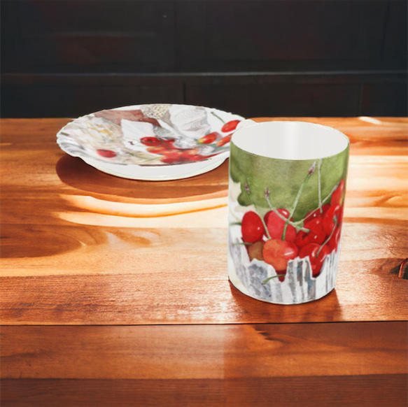 【受注生産】さくらんぼのカップ＆ソーサ―　エスプレッソ２客セット 3枚目の画像