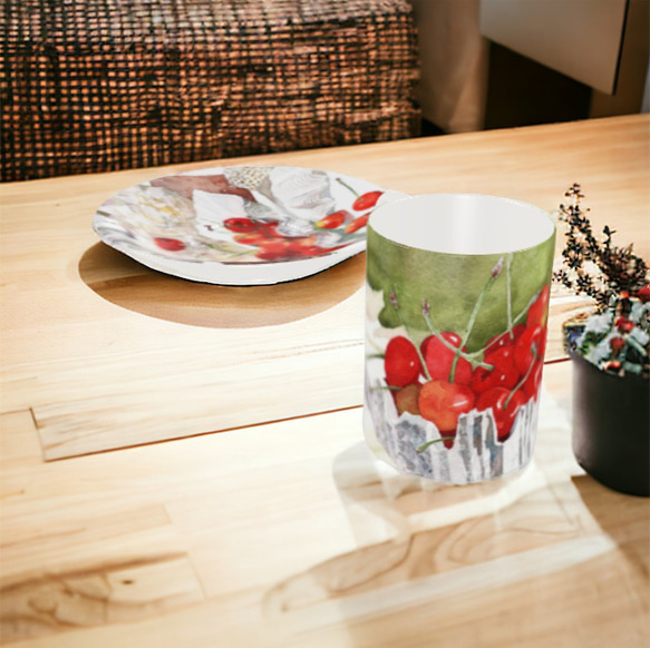 【受注生産】さくらんぼのカップ＆ソーサ―　エスプレッソ２客セット 6枚目の画像