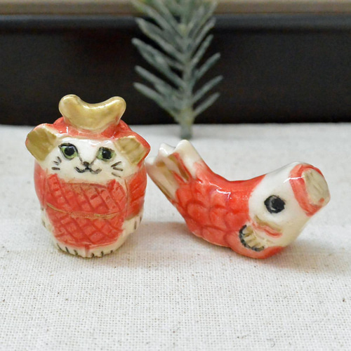 大きめ 子供の日 兜 五月人形 端午の節句 ハンドメイド 猫 犬 ハンドメイド