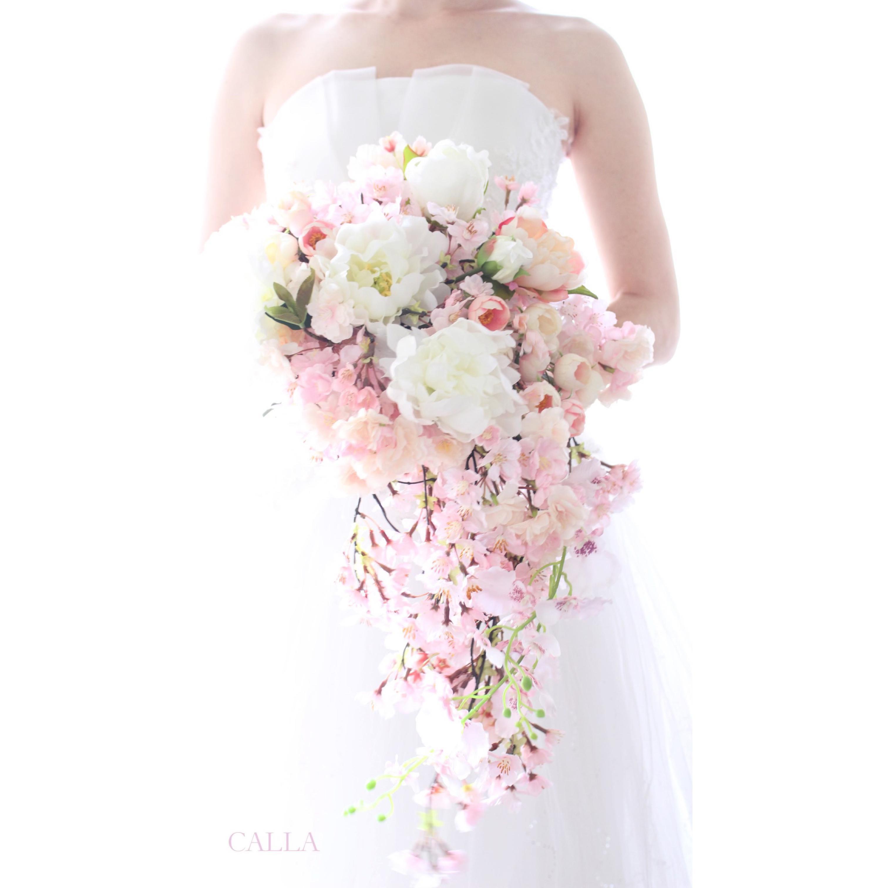 Sakura clutch bouquet ブートニア付《オプション》思い出のブーケをリースに♡