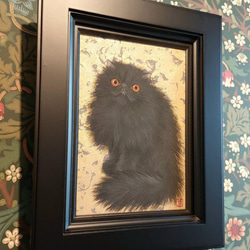 黒猫ミー雲の上シリーズ絵画２点 黒猫ミー雲の上シリーズ絵画2点 黒猫ミー雲の上シリーズ絵画2点