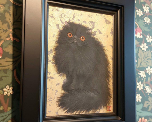 16×23㎝「優しい猫」油彩・原画・サムホールサイズ