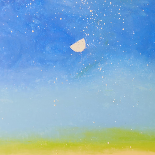 絵　クレヨン画　18:58の空 902c0b5999aa353a6992445adbd887