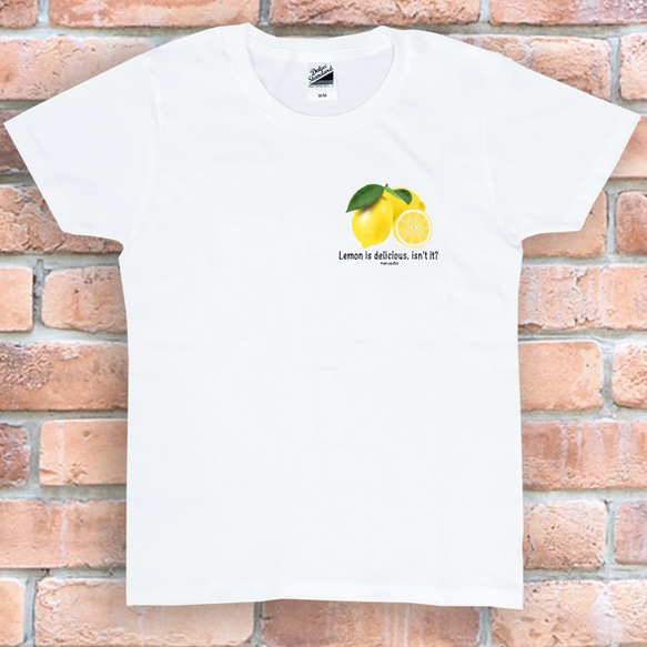 tシャツ　Tシャツ　プレゼント　ロゴTシャツ　Tシャツ　おしゃれTシャツ　yellow　かわいいTシャツ　レモン　果物 2枚目の画像