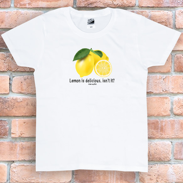 tシャツ　Tシャツ　プレゼント　ロゴTシャツ　Tシャツ　おしゃれTシャツ　yellow　かわいいTシャツ　レモン　果物 1枚目の画像
