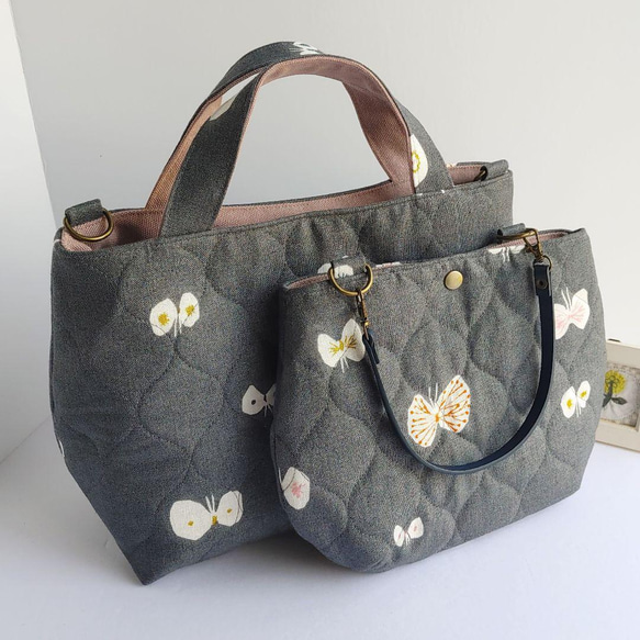 ミナペルホネン ハンドメイドバッグ２個セット a)ご専用❗️ミナペルホネン☆ハンドメイド バッグセット ミナ